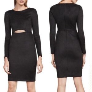 BCBG Suede Cutout Dress